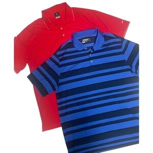 Nike Dri Fit Golf Performance Embroidered Logo Polo Shirt Bundle Mens XL
